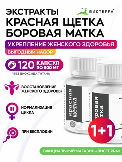 Боровая матка и Красная щетка, набор 120 шт. Вистерра 224285536 купить за 830 ₽ в интернет-магазине Wildberries