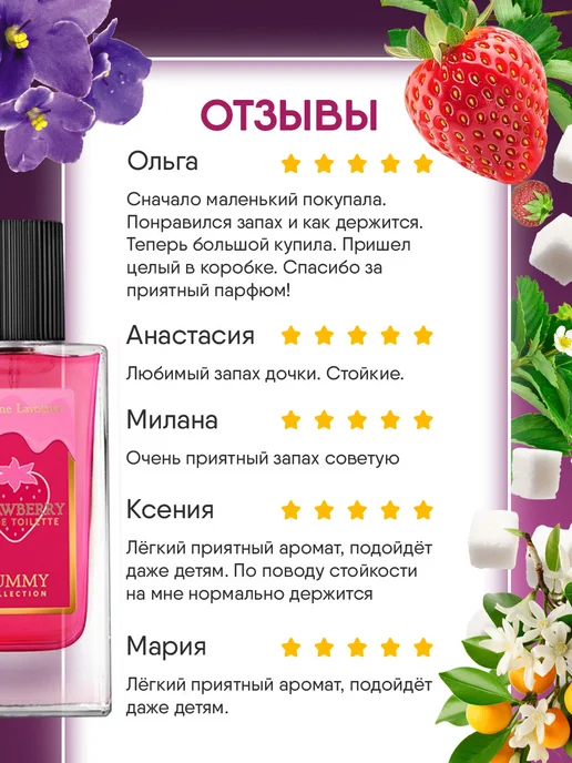 CHRISTINE LAVOISIER PARFUMS Духи клубничные для девочки Strawberry 50мл, 50 мл, фото 3