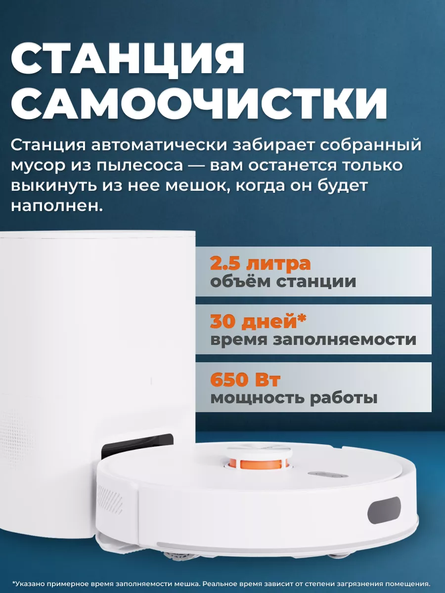 Робот пылесос с базой самоочистки для дома R1 Edge Lydsto 224326468 купить  за 19 734 ₽ в интернет-магазине Wildberries