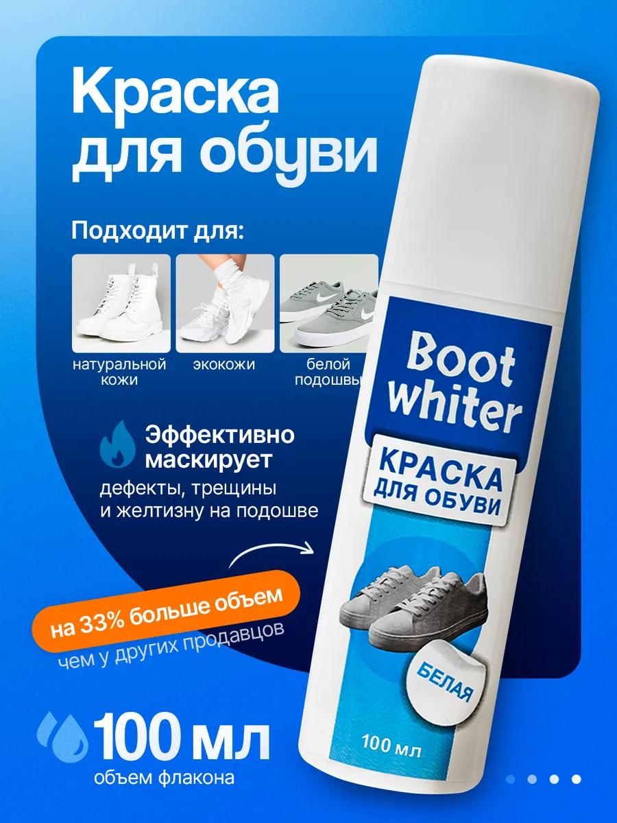 Краска для обуви белая...