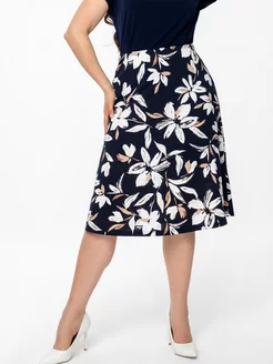 Летняя юбка на резинке большие размеры в цветочек WITH STREET 224432837 купить за 1 071 ₽ в интернет-магазине Wildberries
