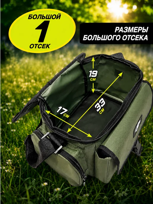Fishing4U Сумка для рыболовных снастей, черный, фото 3