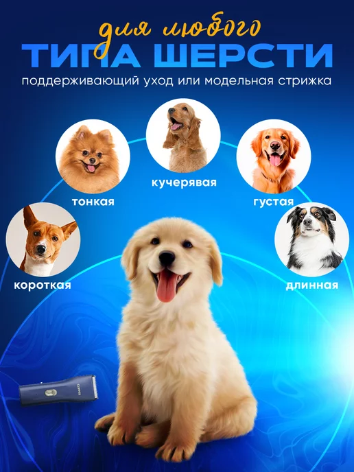 Clipper Машинка для стрижки собак и кошек, синий, фото 5