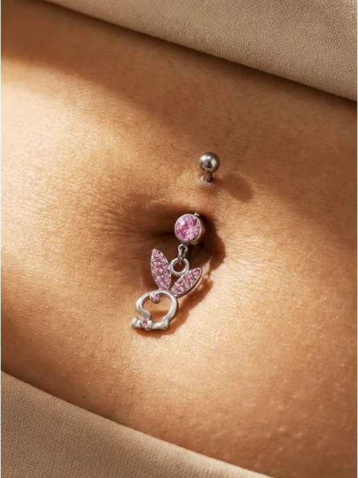 INKLIM Пирсинг в пупок Playboy, розовый, фото 6