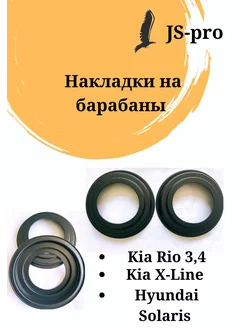 Накладки на барабаны Киа Рио X-Line Хендай Солярис