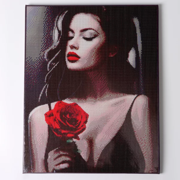 Алмазная вышивка полное заполнение "Красная роза" 40*50 см