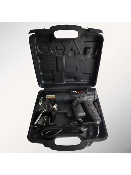 NEXTTOOL Фен строительный (термофен) SF-2000K SET, черный, фото 7