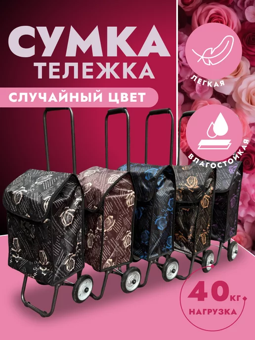 Hakim shop Сумка тележка на колесиках, оранжевый, фото 5