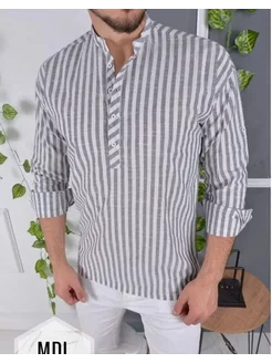 Рубашка летняя классическая с длинным рукавом лен LION FASHION 224721129 купить за 2 117 ₽ в интернет-магазине Wildberries