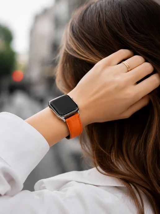 Limit Store Ремешок для Apple Watch 42 44 45 серия 4 5 6 7 8 9 10 11 SE, оранжевый, фото 6