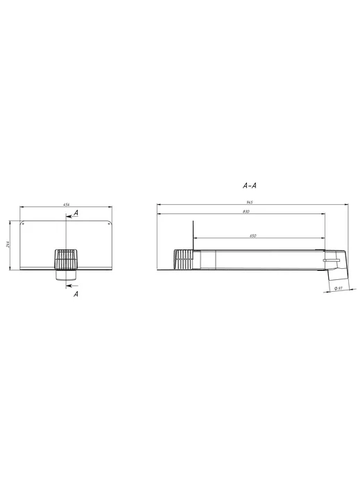 Fachmann Парапетная воронка VC-PP 100X100, 100x100, фото 3