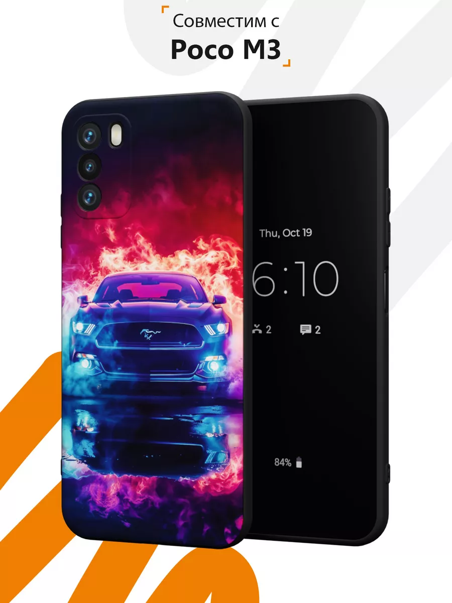 Чехол на Xiaomi Poco M3 с принтом Ford Mustang Мобилиус 224745478 купить за  370 ₽ в интернет-магазине Wildberries