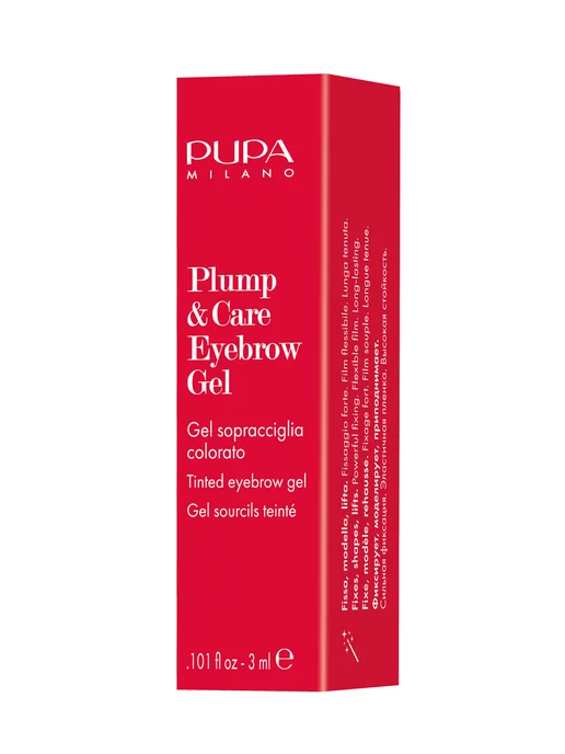 Pupa Гель для бровей фиксирующий тонирующий PLUMP & CARE №003, коричневый, фото 2