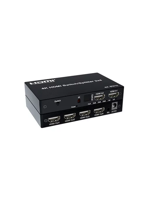 USBTOP Матричный коммутатор 2×4 HDMI PRO, 2x4