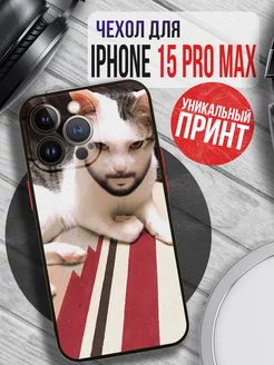 Чехол на IPHONE 15 PRO MAX с принтом мем смешной прикольный