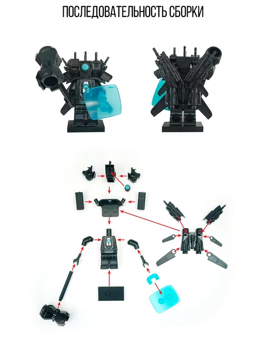LEGO Скибиди туалет Титаны и ученый фигурки для, титан, фото 6