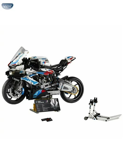 Cyber Toy Конструктор Technic мотоцикл BMW M 1000 RR, синий, фото 7