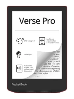 Электронная книга 634 Verse Pro, красный Pocketbook 224857932 купить за 17 773 ₽ в интернет-магазине Wildberries