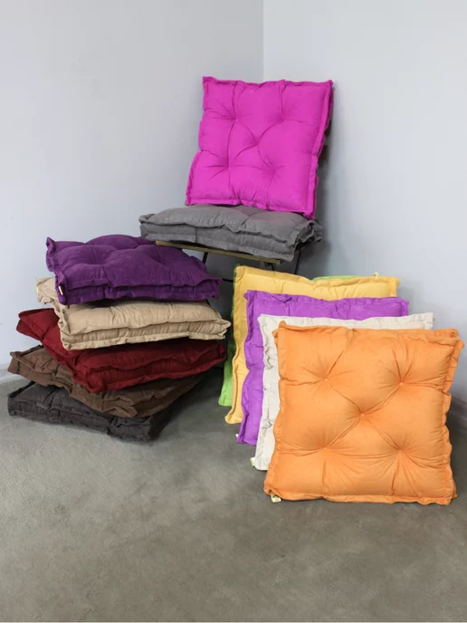 МАТЕX Подушка на стул без завязок VELOURS 40х40 см, 45x45 см, фото 3