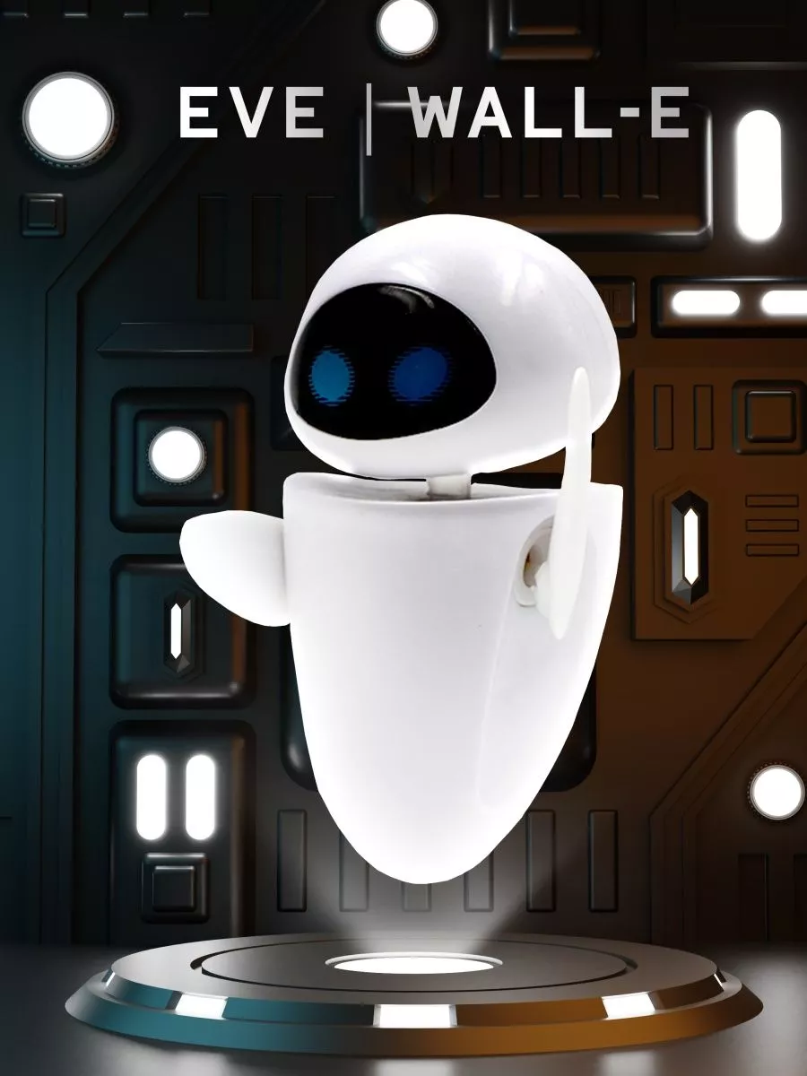 Экшн-фигурка EVE Wall-E 8 см LAWE MY FIGURE. 
