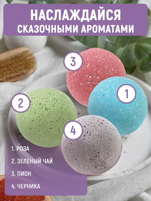 Bathtime Бомбочки для ванны с предсказаниями внутри, голубой, фото 3
