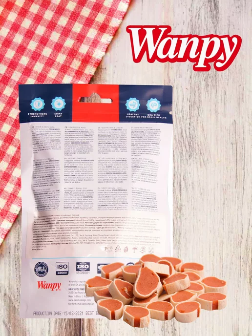 wanpy Лакомство для кошек суши из курицы и трески 80 г, 80 г, фото 2