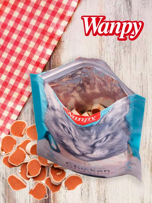 wanpy Лакомство для кошек суши из курицы и трески 80 г, 80 г, фото 4