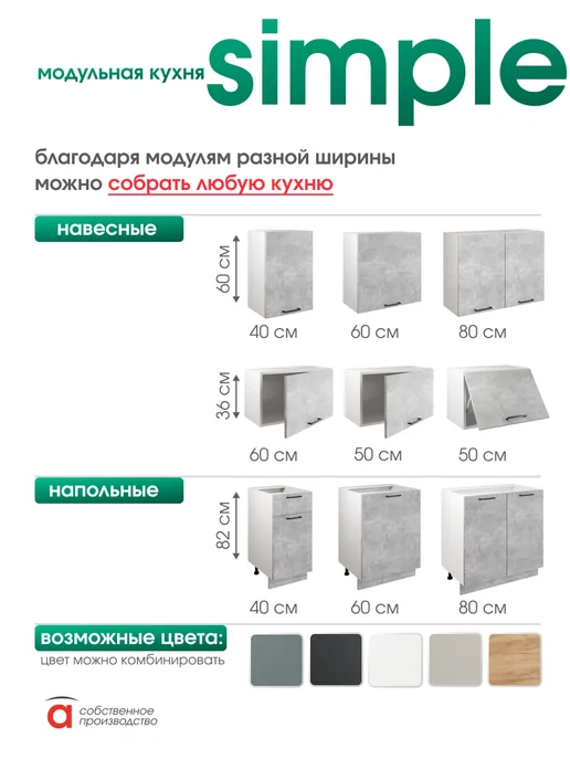 Атмосферa Навесной шкаф на кухню 60 см под вытяжку кухонный гарнитур, белый, фото 7