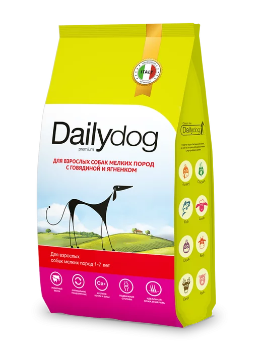 Сухой корм Dailydog для собак, мелкие, говядина, ягненок, 1,5 кг, фото 2