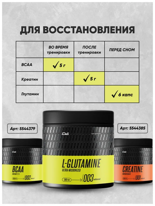 Do4a Lab Глютамин Glutamine капсулы 240 шт аминокислота L‑глутамин, 240 шт, фото 7