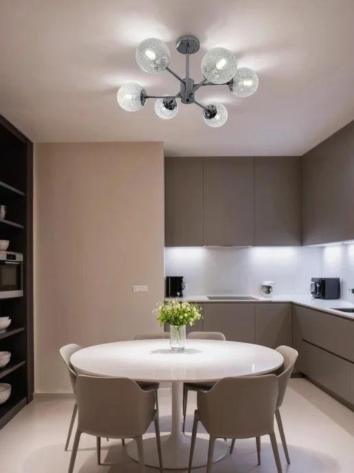 MyLight Люстра потолочная для гостиной с шарами, серый, фото 4