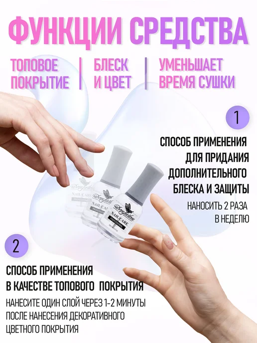 Dona Jerdona Сушка для лака для ногтей быстрая прозрачная укрепляющая, вариант, фото 3