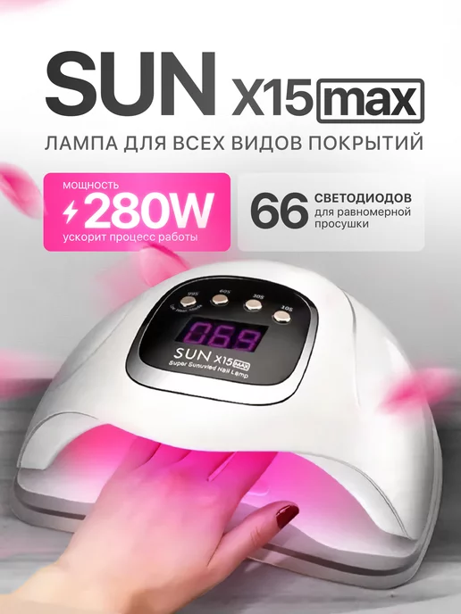 Amili Professional Лампа для маникюра и педикюра профессиональная Sun x15 Max