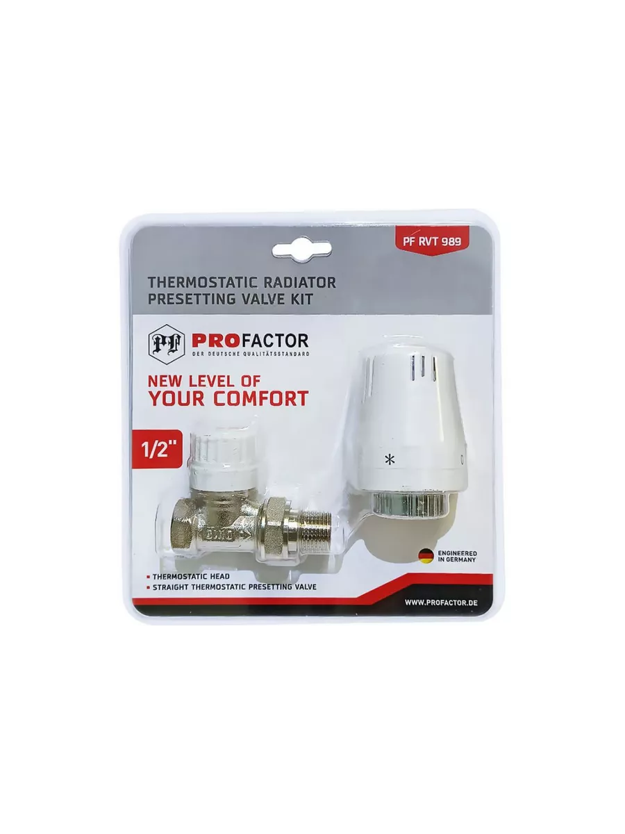 Комплект термостат., 1/2", с преднастройкой, PF RVT 989