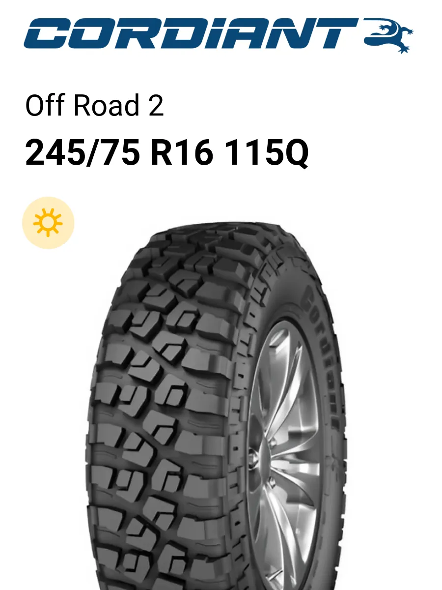 Шины летние 245/75 R16 115Q Off Road 2