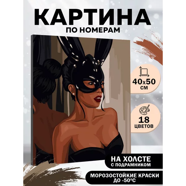 Картина по номерам на холсте с подрамником Дерзкая девушка