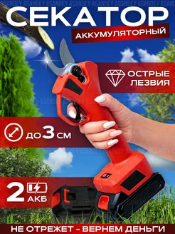 Садовый секатор аккумуляторный 2 АКБ ASANDEY TECHNOLOGY 225129525 купить за 2 429 ₽ в интернет-магазине Wildberries