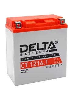 Аккумулятор для мотоцикла Delta CT 1216.1 YTX16-BS