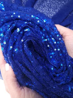 Пайетка ткань блестящая синий Ткани Arcobaleno 225285150 купить за 766 ₽ в интернет-магазине Wildberries
