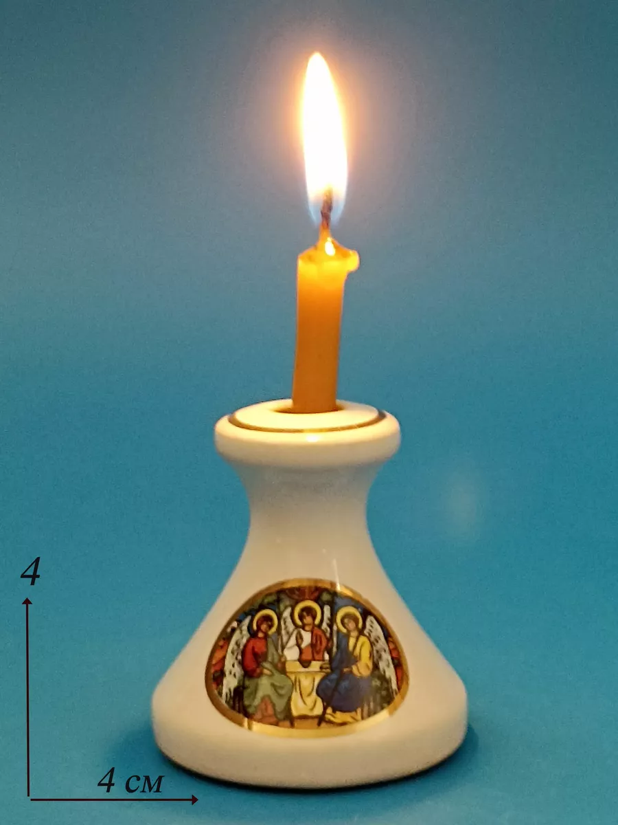 Фарфоровый подсвечник Троица