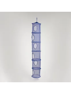 Подвесная корзина для игрушек 6 секций синяя