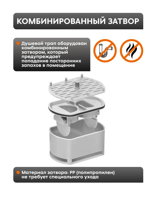 SANTREK Трап для душа под плитку 70*600мм, вариант, фото 4