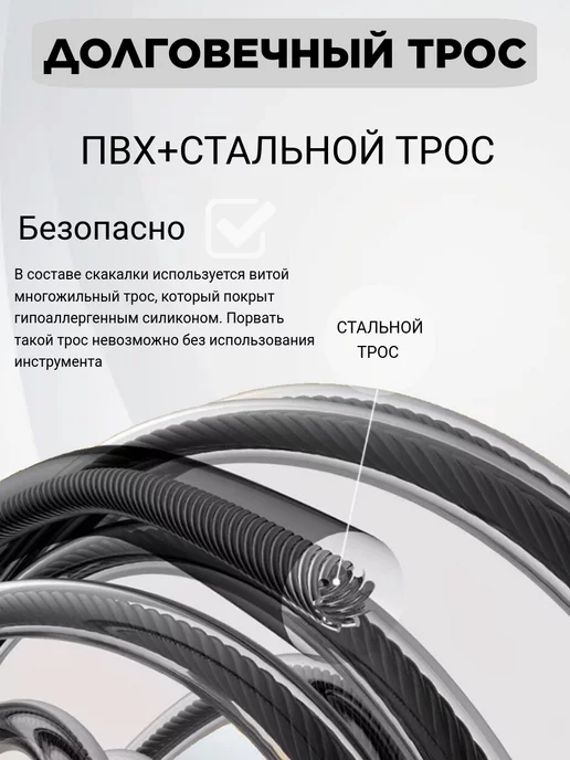 Скакалка спортивная скоростная взрослая для мужчин и женщин, вариант, фото 3