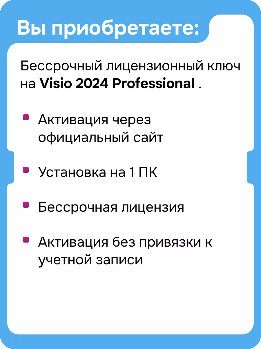 Лицензия для Visio Professional 2024 Microsoft 225521152 купить за 2 941 ₽  в интернет-магазине Wildberries