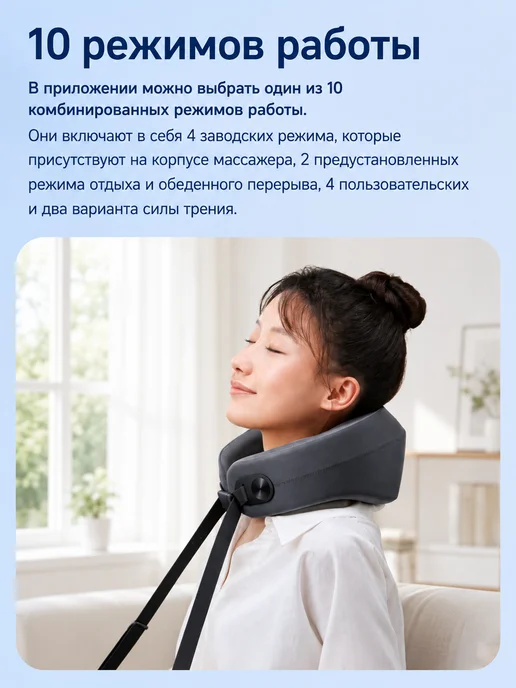 MIJIA Массажер для шеи с согреващим компрессом Xiaomi, серый, фото 2