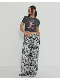 Брюки Wide leg тай-дай Gloria Jeans 225529937 купить за 501 ₽ в интернет-магазине Wildberries