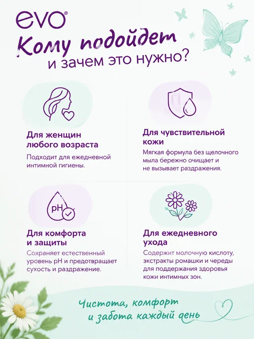 EVO Мыло жидкое для интимной гигиены 200 мл набор 3 шт, 200 мл, 3 шт, фото 2