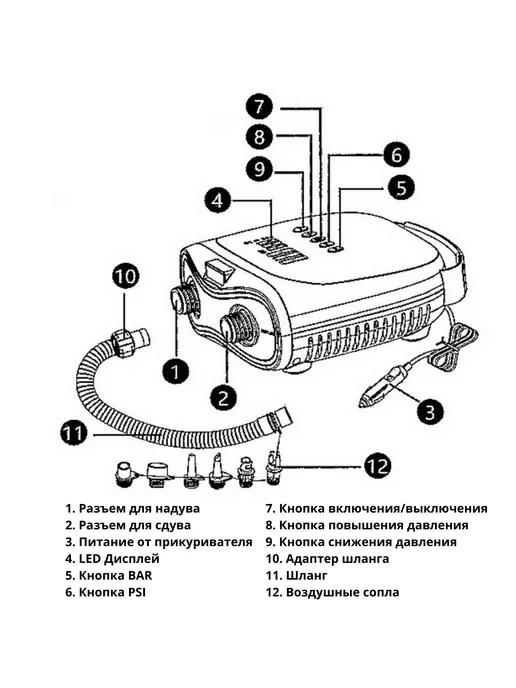 NewClassic Воздушный насос электрический, белый, фото 3