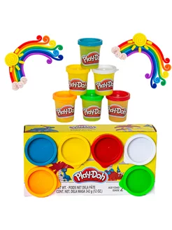 Набор для лепки - пластилин 6 цветов PLAY-DOH 225598154 купить за 374 ₽ в интернет-магазине Wildberries