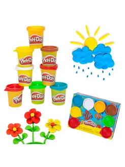 Набор для лепки - пластилин 8 цветов PLAY-DOH 225604734 купить за 482 ₽ в интернет-магазине Wildberries